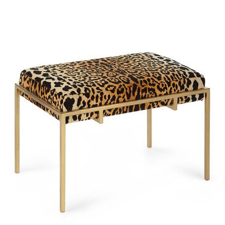 Пуф Metal and Leopard Ottoman Мульти в Перми | Loft Concept 