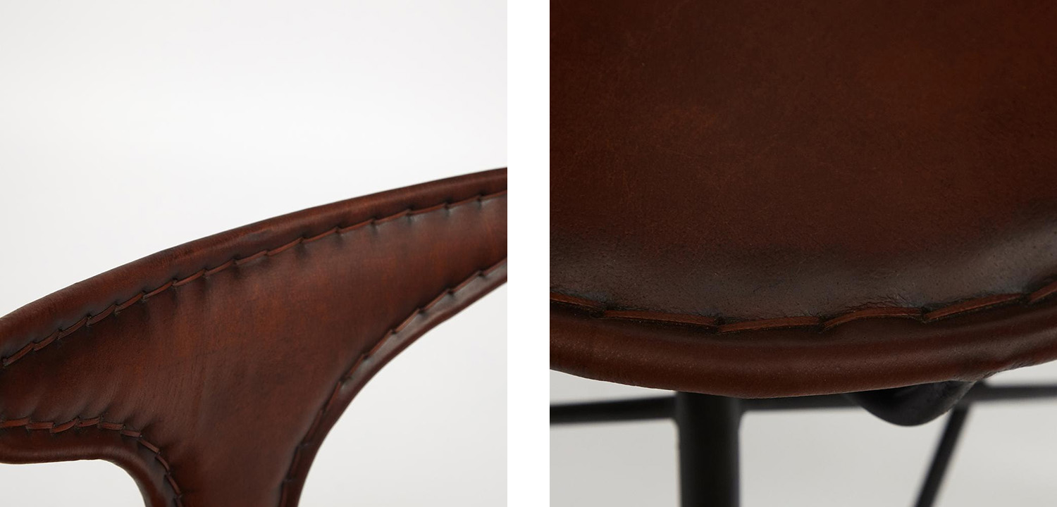 Стул Buffalo Leather Industrial Chair - фото №1