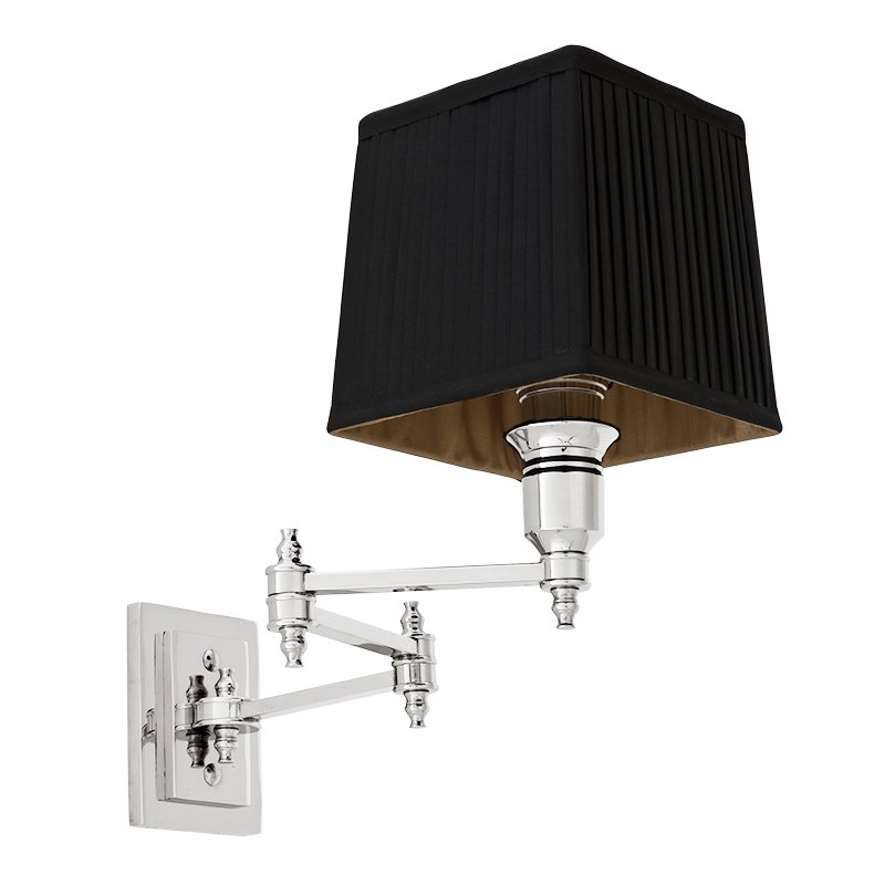 Бра Wall Lamp Lexington Swing Nickel+Black Никель Черный в Перми | Loft Concept 