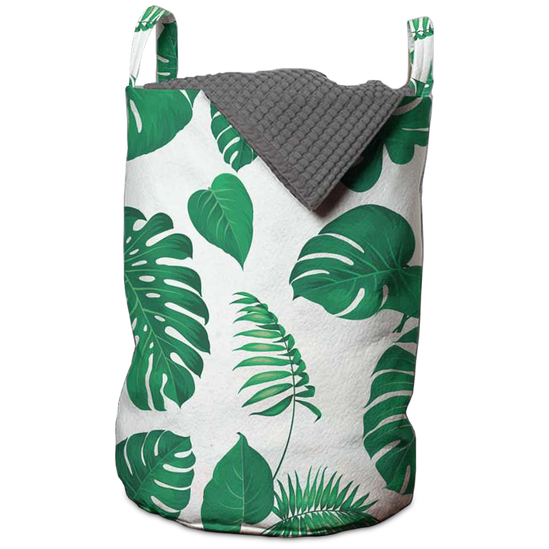 Корзина Tropical Pattern Basket Зеленый Белый в Перми | Loft Concept 