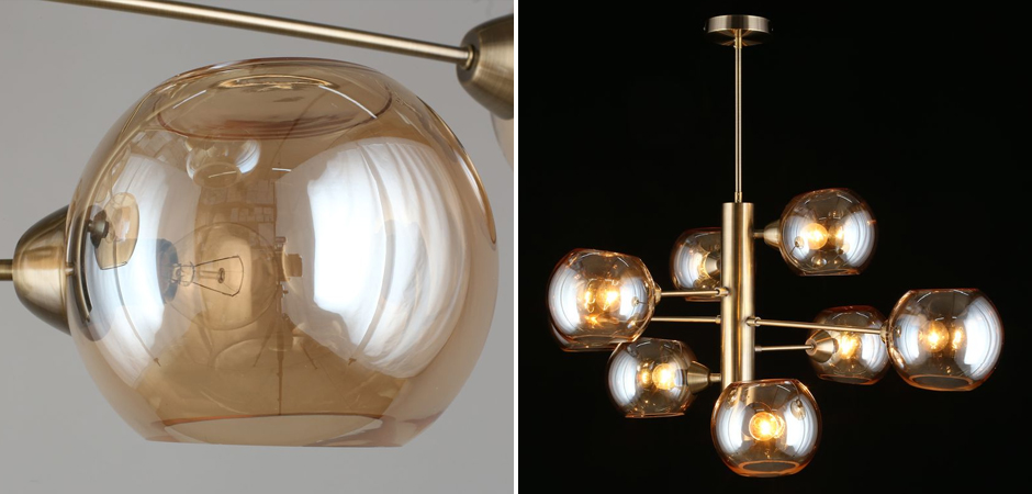 Люстра Staggered Glass Латунь Люстра Staggered Glass Латунь - Loft-Concept в Перми