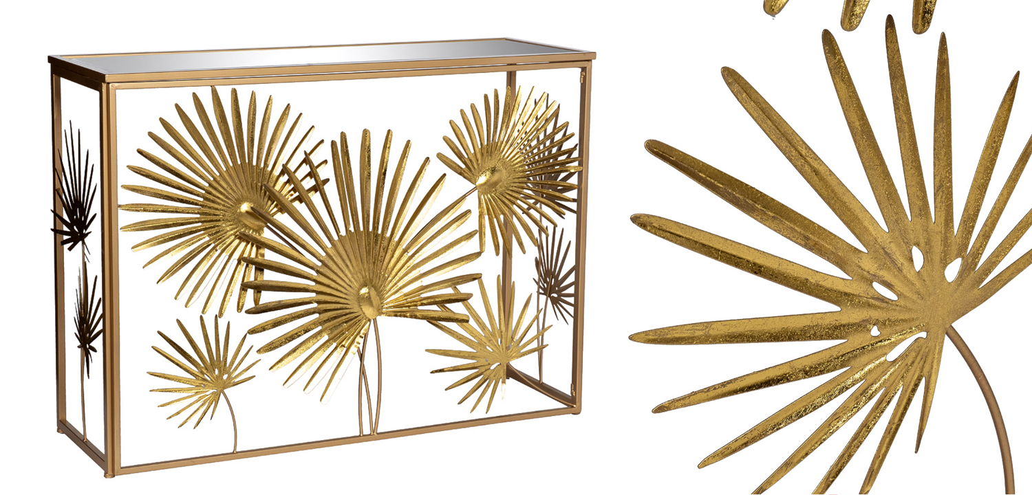 Консоль Golden Palm Leaves - фото