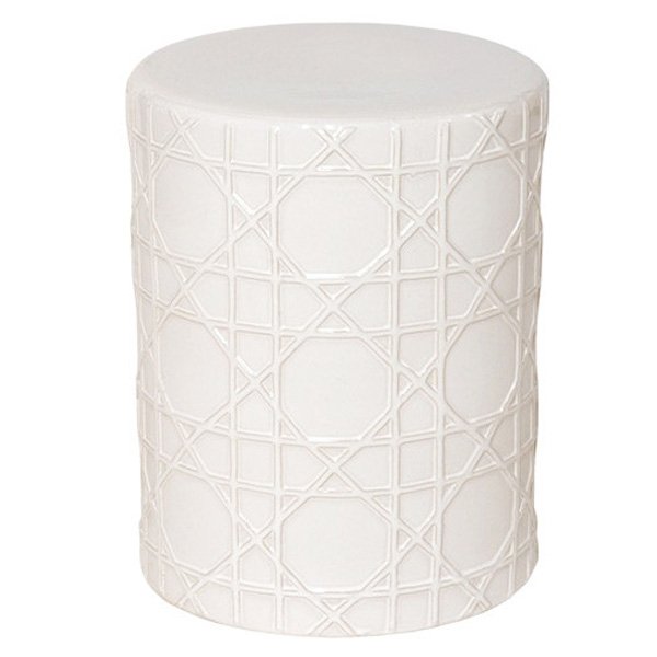 Керамический табурет Cane Garden Stool - White Белый в Перми | Loft Concept 