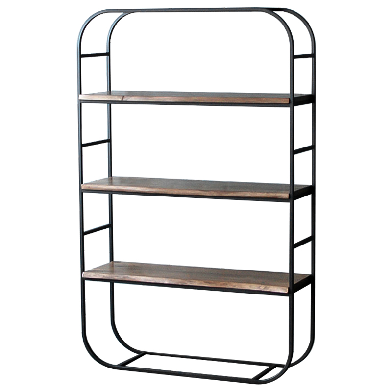 Стеллаж Holman Industrial Metal Rust Rack Черный Коричневый в Перми | Loft Concept 