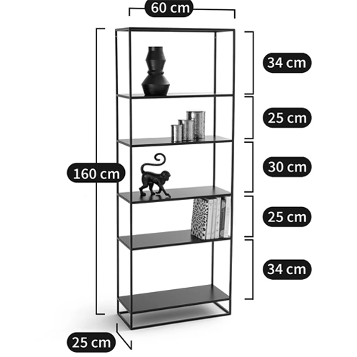 Металлический стеллаж Menzie Black Wide Metal Rack в Перми