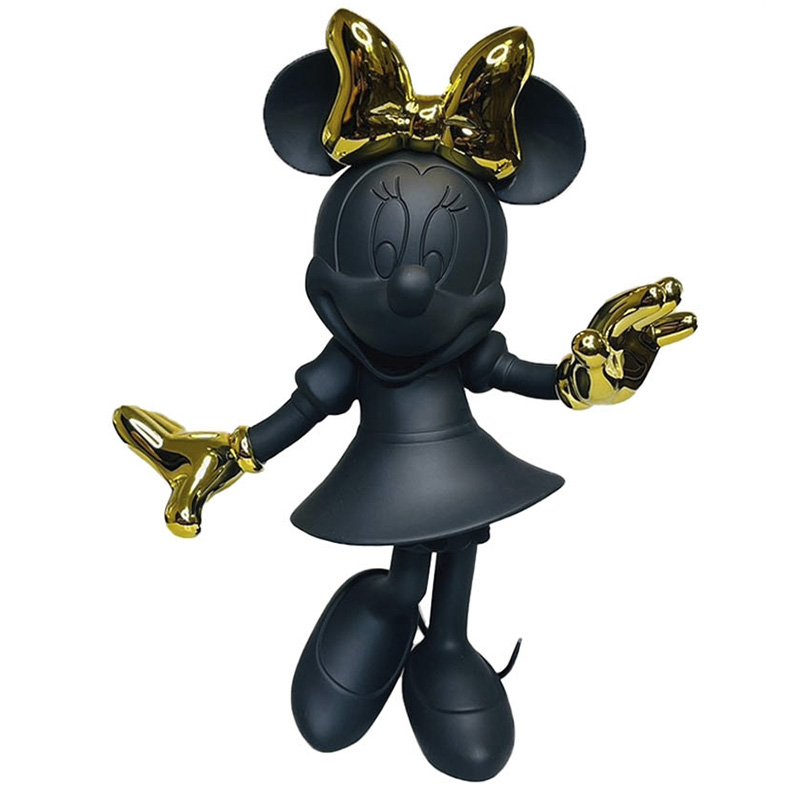 Статуэтка Минни Маус черного и золотого цвета Minnie Mouse Black&Gold Figurine  Черный Золотой в Перми | Loft Concept 