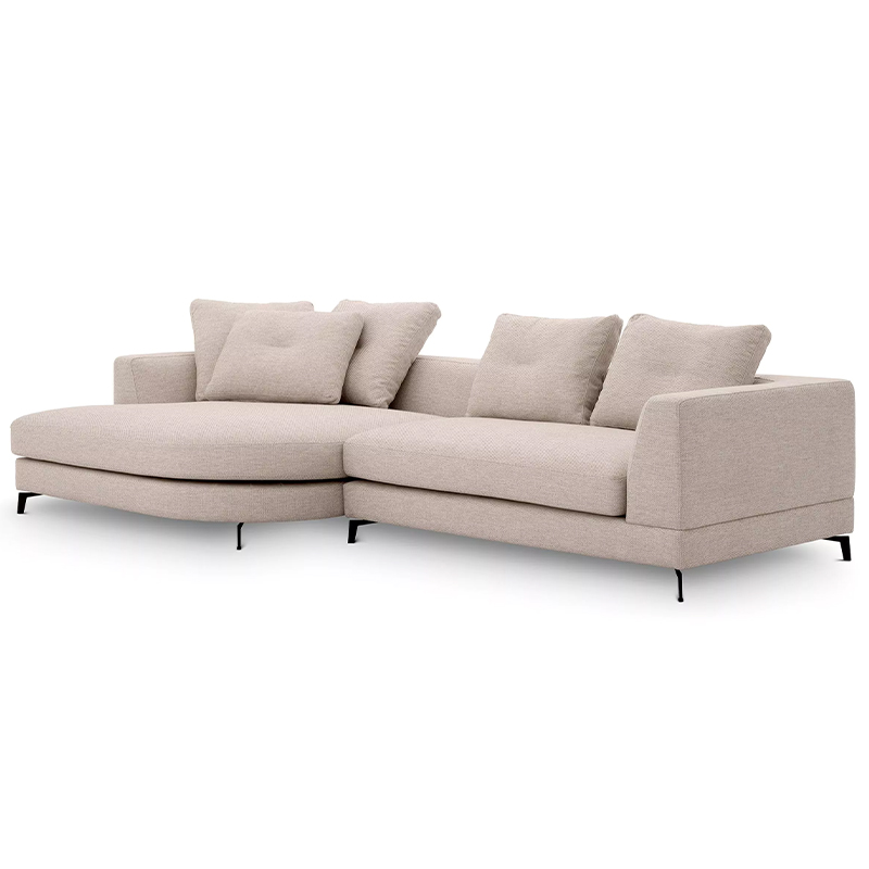 Диван Eichholtz Sofa Moderno S Left Бежевый Черный в Перми | Loft Concept 