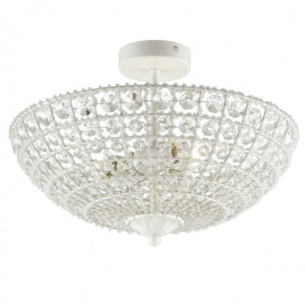 Потолочный светильник  Casbah Crystal Top Lamp 3 Прозрачный Белый в Перми | Loft Concept 