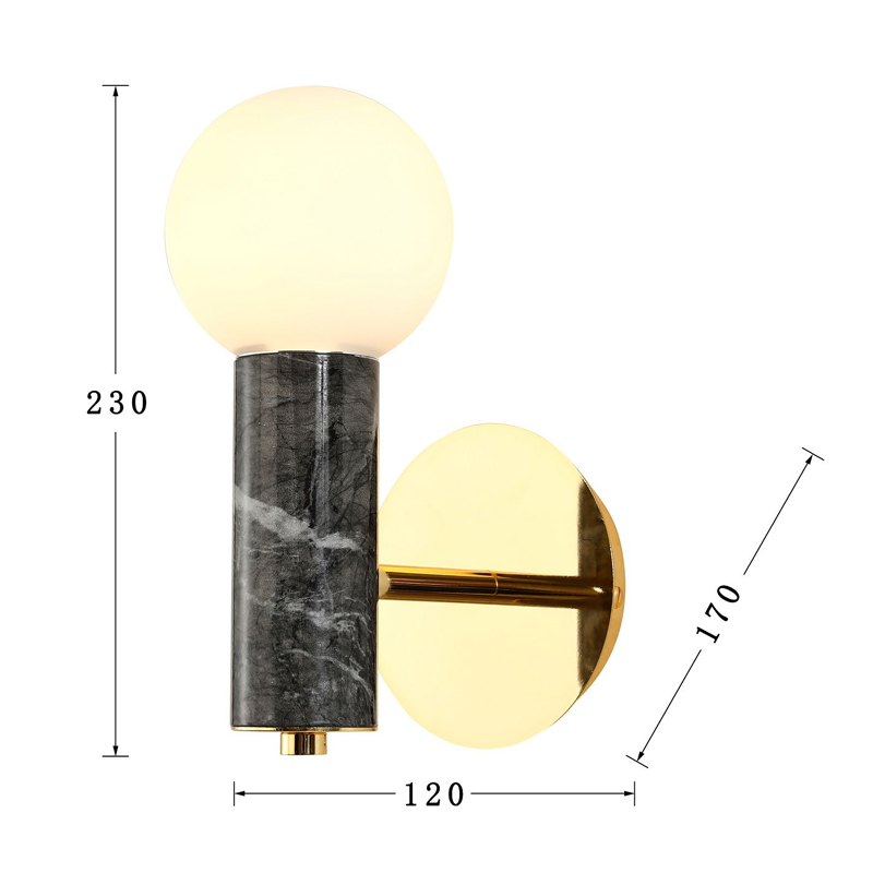 Бра с декором под черный мрамор Shaw Marble в Перми