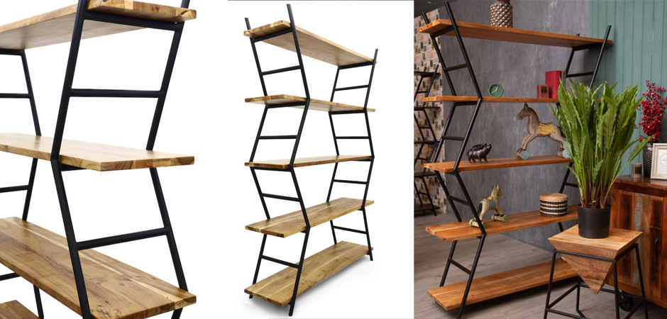 Стеллаж Industrial Zigzag Light Wood Стеллаж Industrial Zigzag Light Wood - Loft-Concept в Перми
