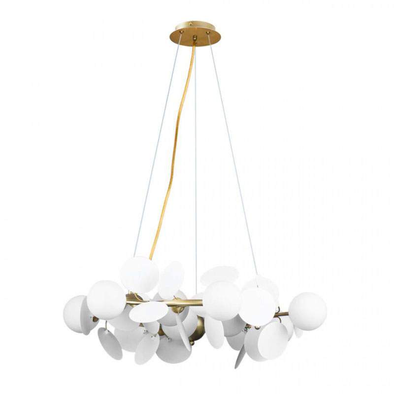 Люстра MATISSE Chandelier White диаметр 70 Белый Золотой в Перми | Loft Concept 