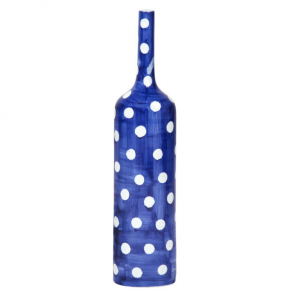 Ваза-бутылка blue & white ornament Point Bottle Синий Белый в Перми | Loft Concept 