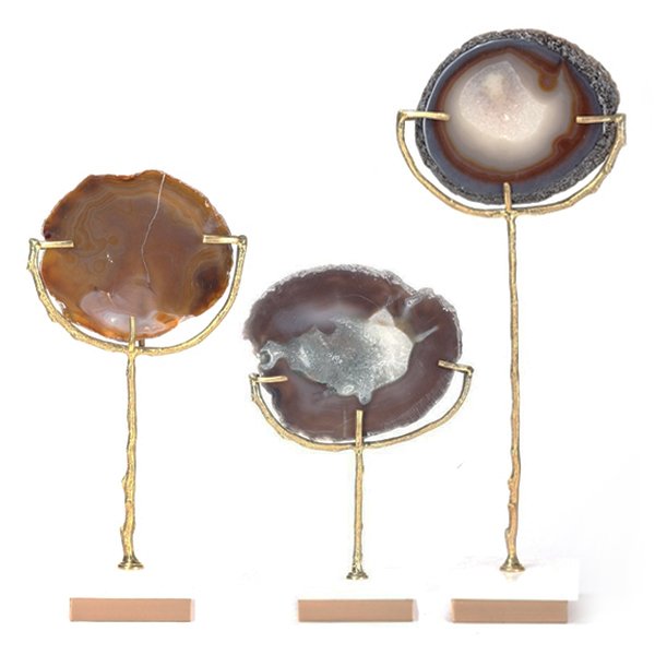 Декоративная статуэтка Stone Agate & Gold Золотой Коричневый в Перми | Loft Concept 