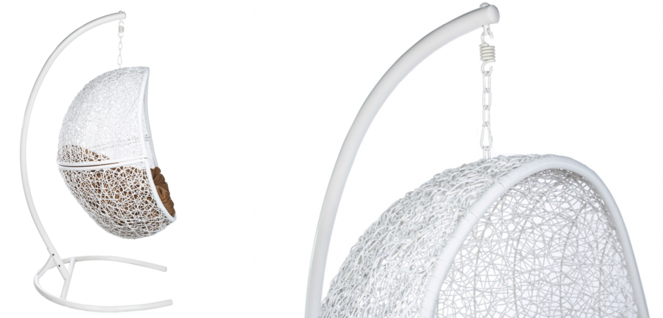 Подвесное уличное кресло Egg Cage white Подвесное уличное кресло Egg Cage white - Loft-Concept в Перми