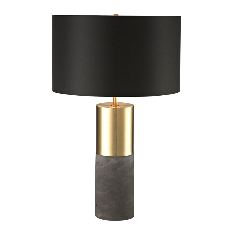 Настольная лампа ZOEY TABLE LAMP Black base Black shade Золотой Черный в Перми | Loft Concept 