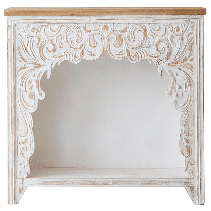 Консоль Indian Antique White Furniture Felicienne Console Древесина Белый в Перми | Loft Concept 