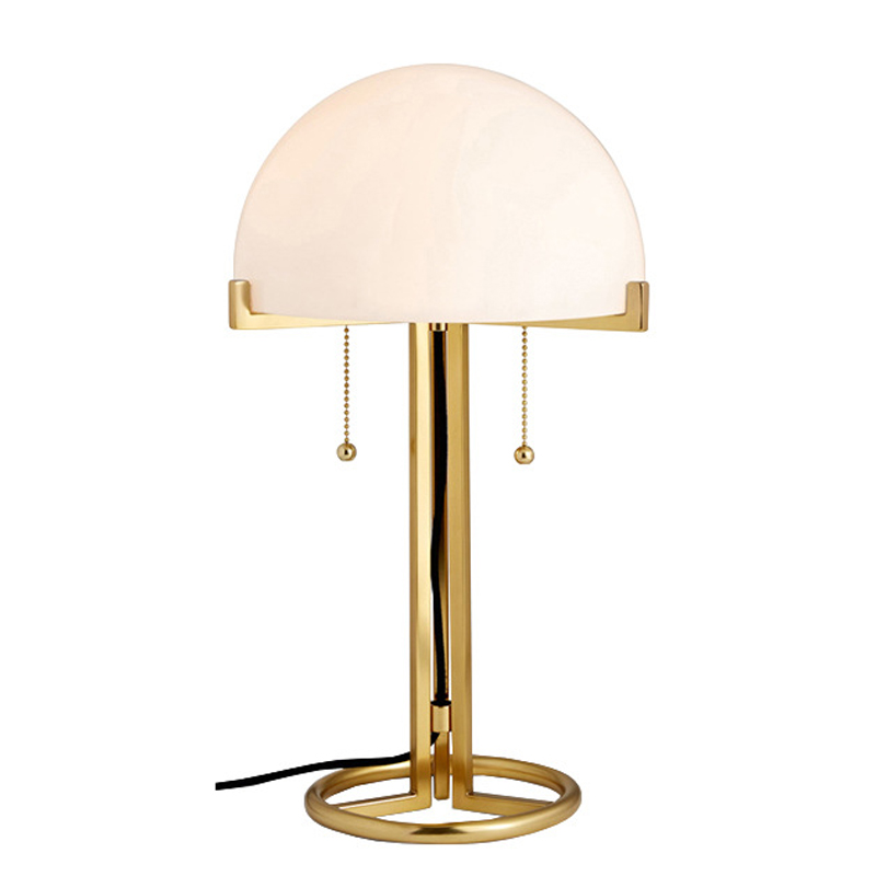 Настольная лампа White Dome Table Lamp Глянцевое золото Белый в Перми | Loft Concept 