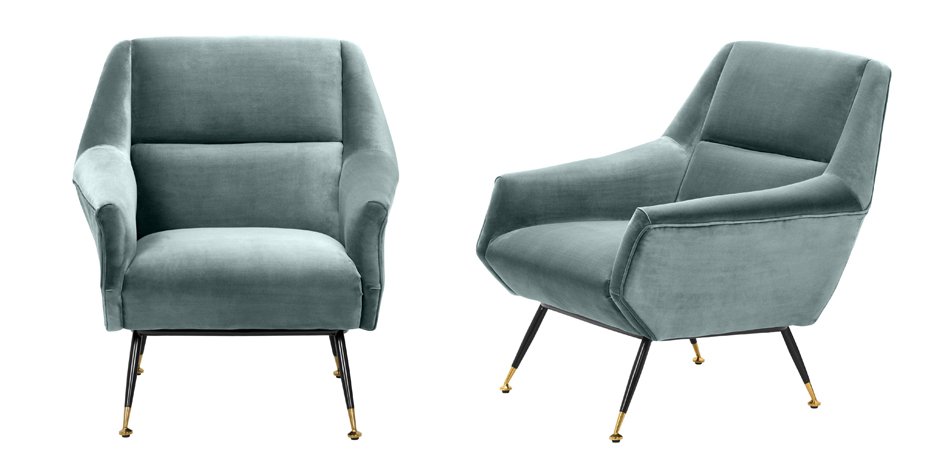 Кресло Eichholtz Chair Exile Turquoise Кресло Eichholtz Chair Exile Turquoise - Loft-Concept в Перми