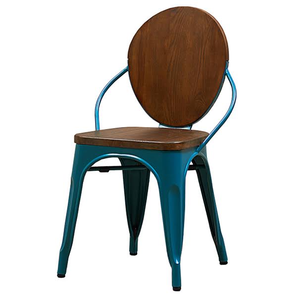 Стул Tolix chair Wooden Turquoise Дуб темный Бирюзовый в Перми | Loft Concept 