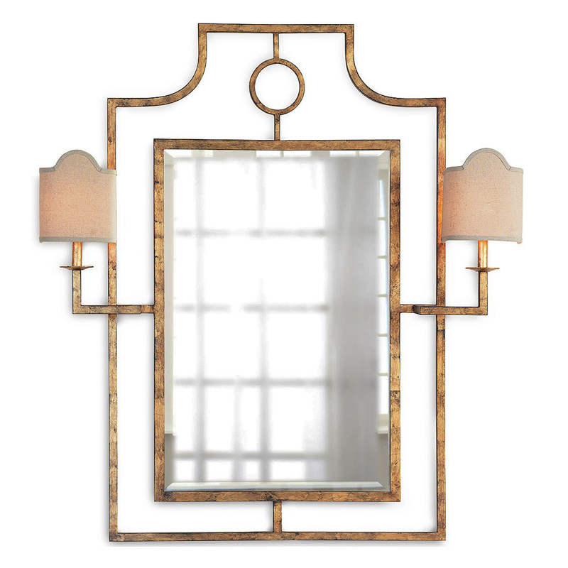 Зеркало с бра Mirror with Sconces Dairile Gold Золотой в Перми | Loft Concept 