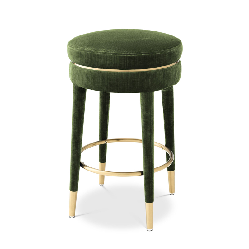 Полубарный стул Eichholtz Counter Stool Parisian green Зеленый Латунь в Перми | Loft Concept 