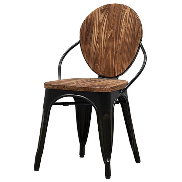 Стул Tolix chair Wooden Black Дуб темный Черный в Перми | Loft Concept 