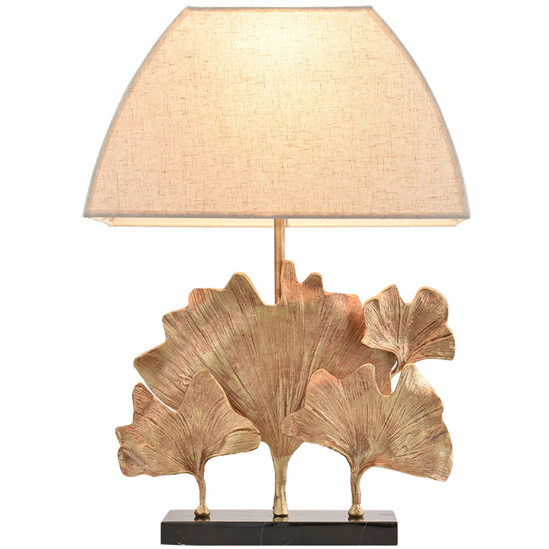 Настольная лампа Ginkgo Table lamp Молочный Латунь Черный в Перми | Loft Concept 