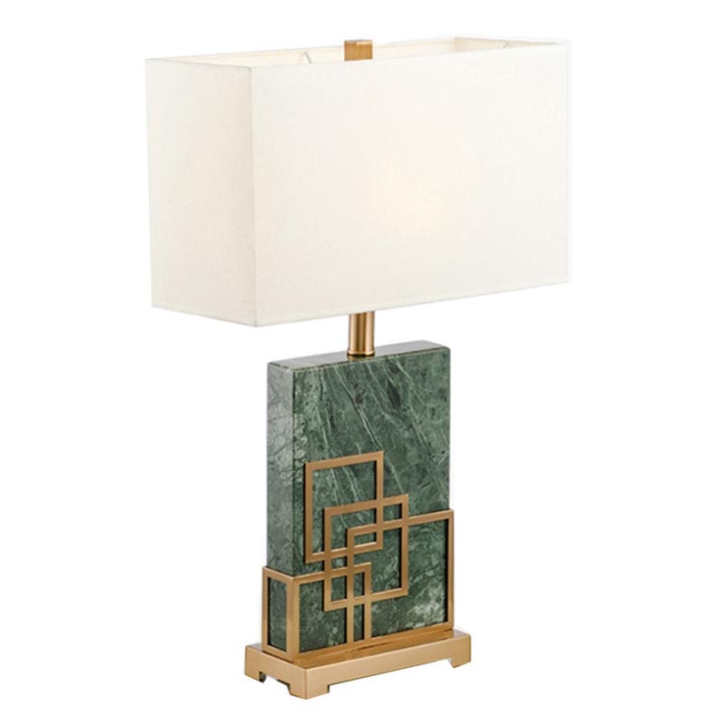 Настольная лампа Table Lamp marble green Зеленый Латунь в Перми | Loft Concept 