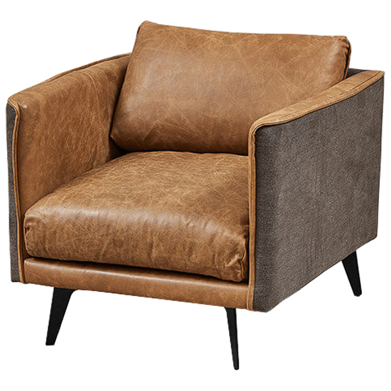 Кресло Caramel Leather & Textiles Armchair Карамель Серый в Перми | Loft Concept 