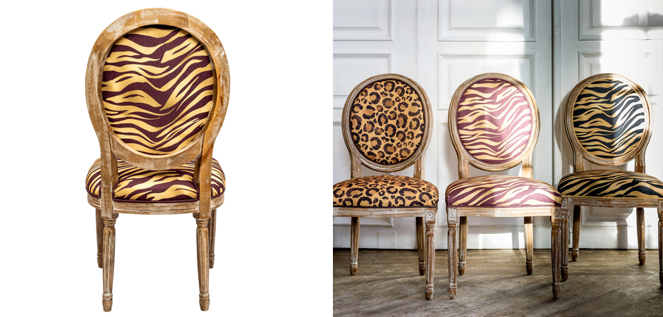 Стул с принтом Зебра Wild animals Red Стул с принтом Зебра Wild animals Red - Loft-Concept в Перми