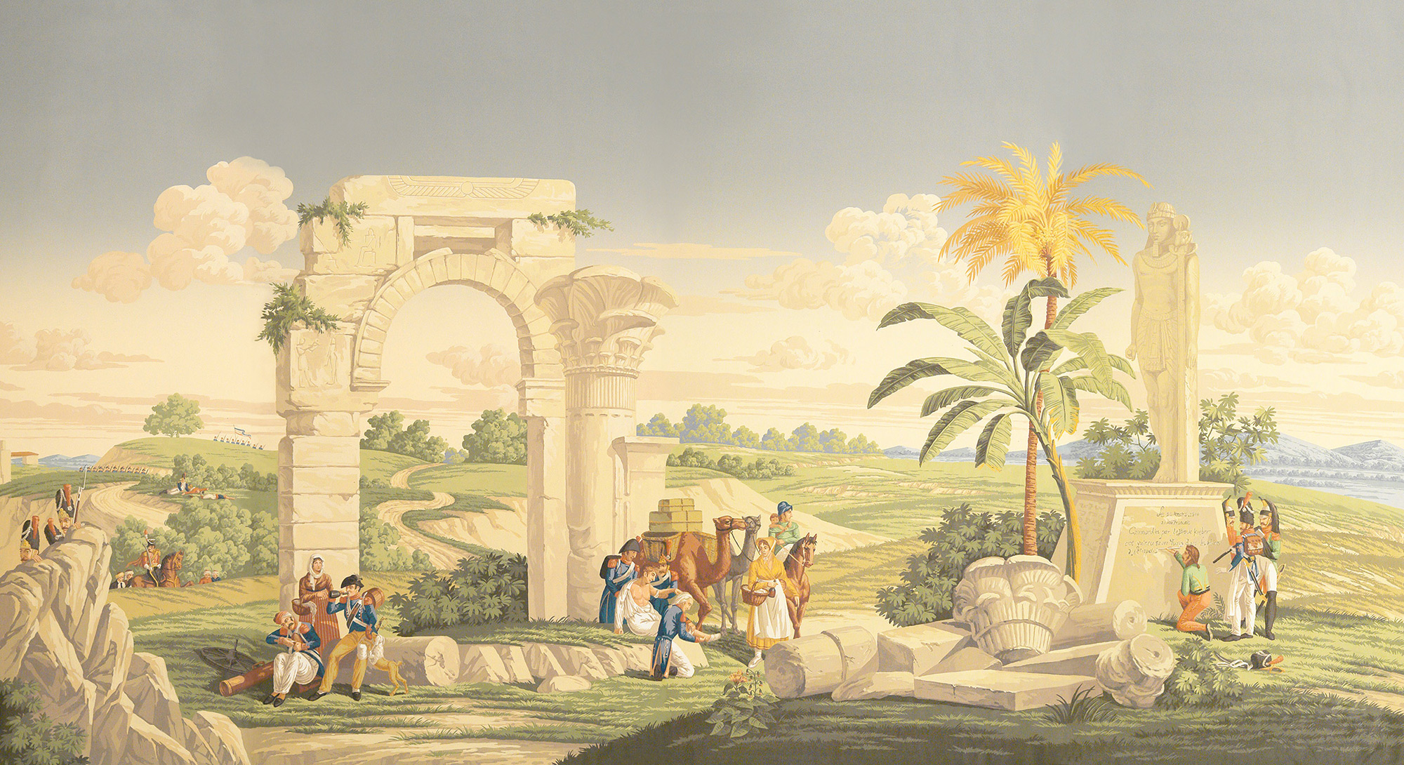 Обои ручная роспись Napoleon's Campaign in Egypt Papyrus on scenic paper Обои ручная роспись Napoleon's Campaign in Egypt Papyrus on scenic paper - постер Loft-Concept в Перми