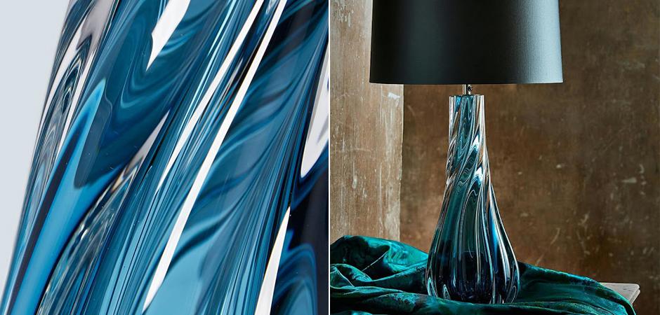 Настольная лампа Naiad Velvet Blue Table Lamp Настольная лампа Naiad Velvet Blue Table Lamp - Loft-Concept в Перми