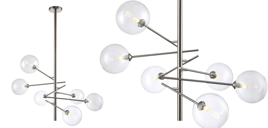 Люстра Gallotti & Radice Straight Nickel 6 Люстра Gallotti & Radice Straight Nickel 6 - Loft-Concept в Перми