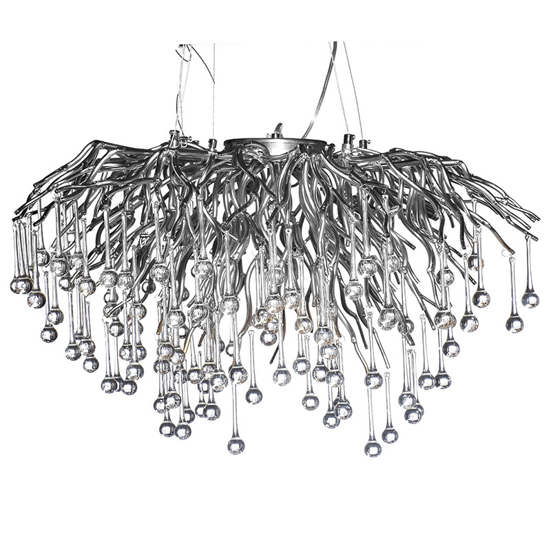 Люстра Droplet Chrome Chandelier 80 Хром Прозрачный в Перми | Loft Concept 