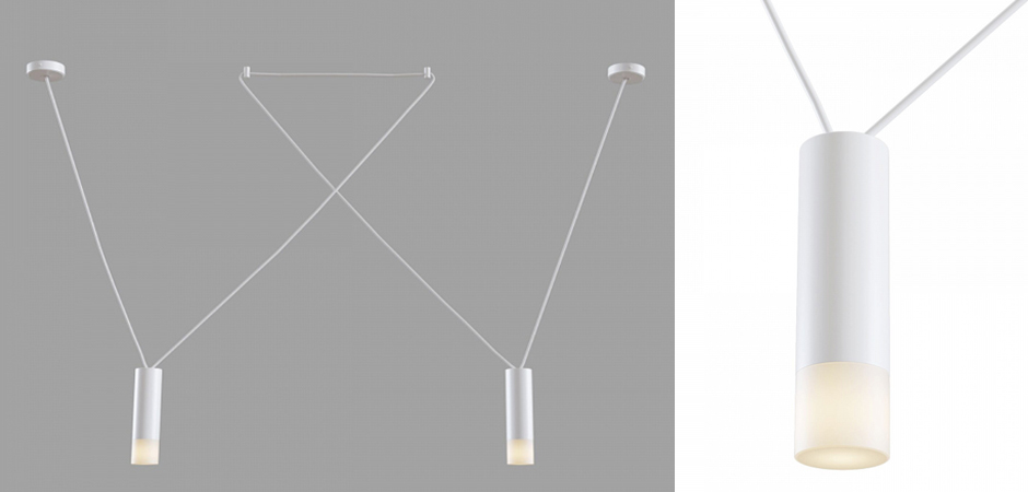 Wireflow LED White Suspension lam 2 патрона Wireflow LED White Suspension lam 2 патрона - Loft-Concept в Перми