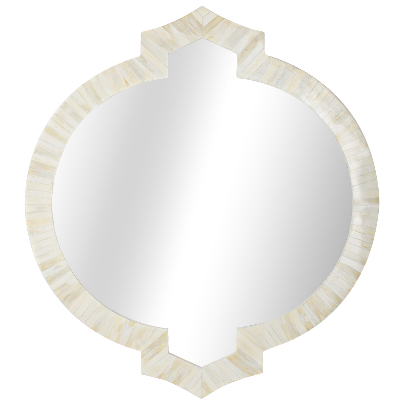 Зеркало Bone Inlay Round Mirror white  в Перми | Loft Concept 