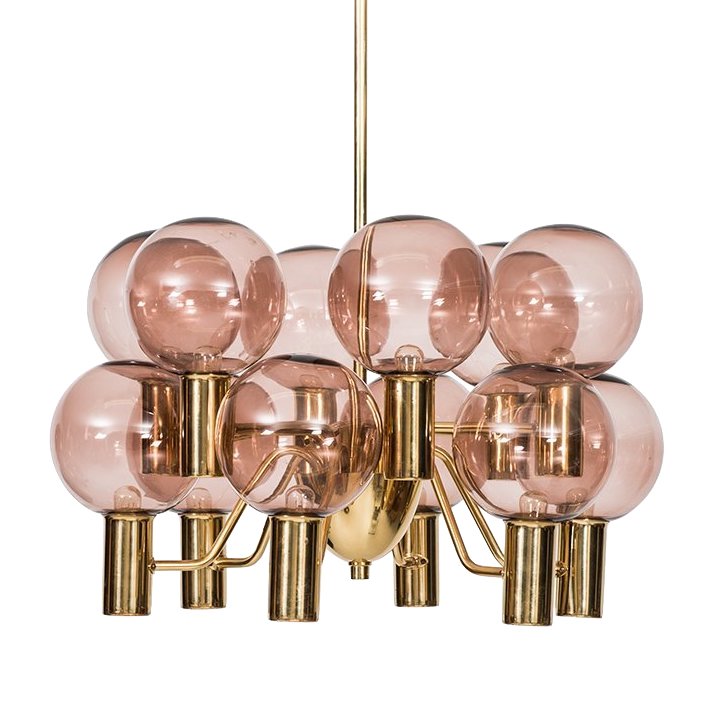 Люстра Hans-Agne Jakobsson Ceiling Lamps Глянцевое золото Розовый (Rose) в Перми | Loft Concept 