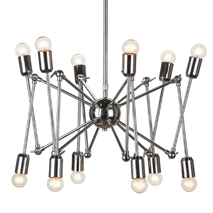 Подвесной светильник LOFT SPUTNIK CHANDELIER SPIDER Silver Серебряный в Перми | Loft Concept 