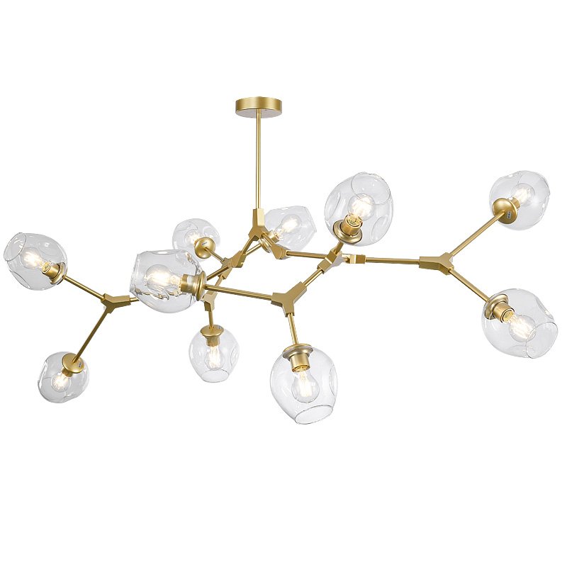 Люстра Branching Bubble Chandelier Черный Золотой в Перми | Loft Concept 