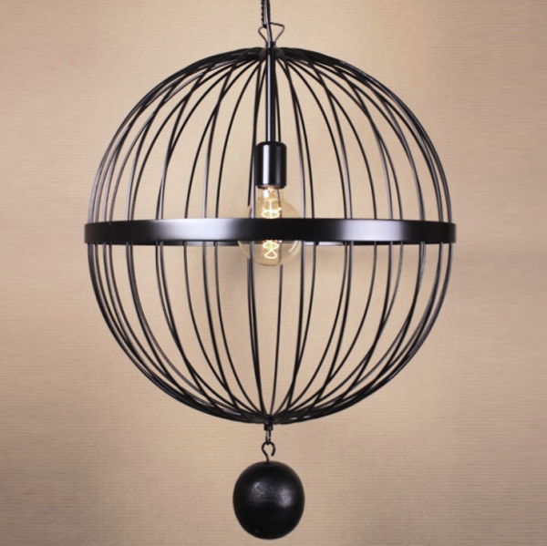 Подвесной светильник Wire Cage Pendant Spher Black Черный в Перми | Loft Concept 