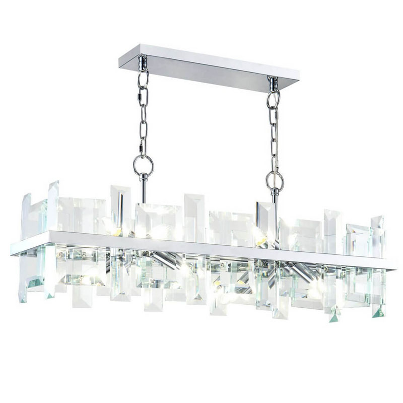 Люстра Harlow Crystal Square Chandelier chrome 8 Хром в Перми | Loft Concept 