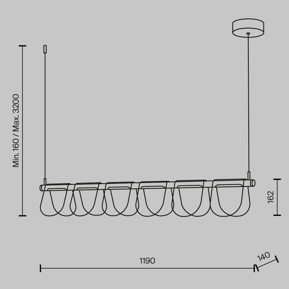 Люстра подвесная Fluffy 3000К 30Вт в Перми