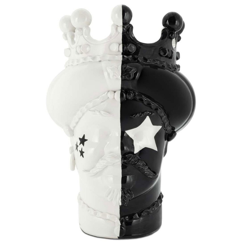 Ваза Vase Moro Man Star Black White Белый Черный в Перми | Loft Concept 