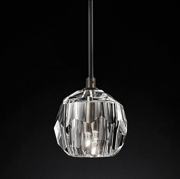 Подвесной светильник Boule De Cristal Single Rod Pendant Chrome Хром в Перми | Loft Concept 