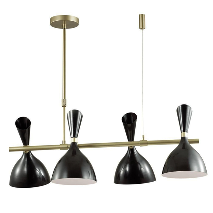 Люстра Duke Chandelier line 4 black Черный матовое золото в Перми | Loft Concept 