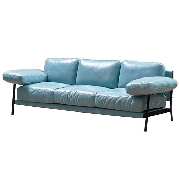 Диван Light blue Vintage Sofa Светло-голубой Черный в Перми | Loft Concept 