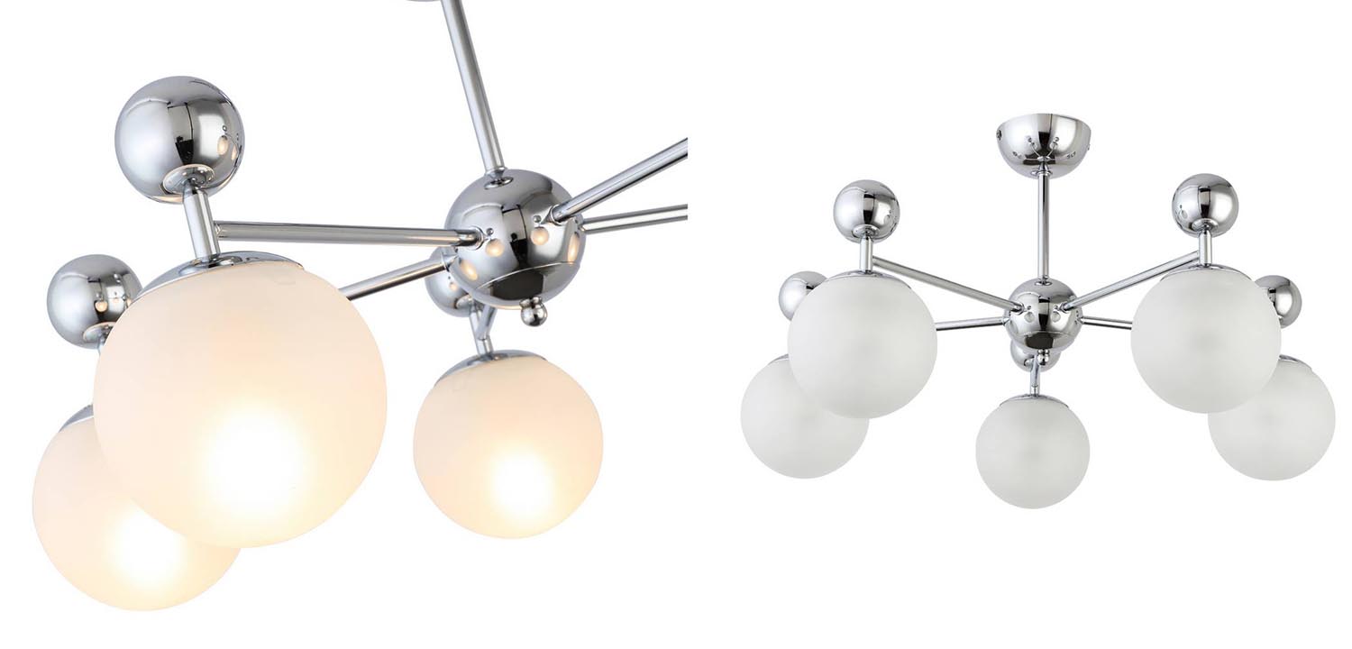 Потолочная люстра Demian Chrome Chandelier - фото