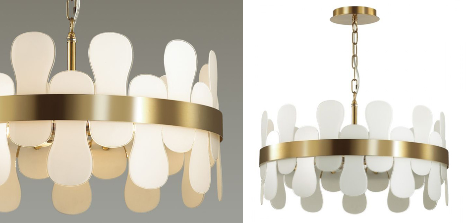 Люстра Eve Chandelier фигурное стекло диаметр 55 см Люстра Eve Chandelier фигурное стекло диаметр 55 см - Loft-Concept в Перми