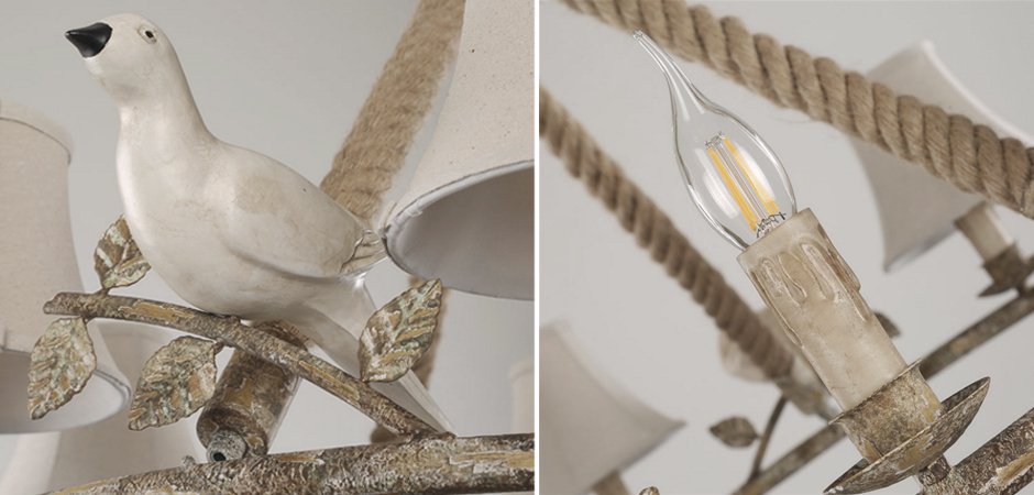Люстра Norman Bird Forest Patina 6 Люстра Norman Bird Forest Patina 6 - Loft-Concept в Перми