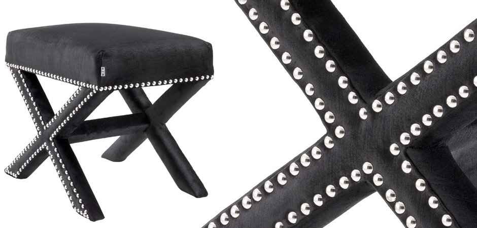 Оттоманка Eichholtz Stool Perugia Black - фото №1